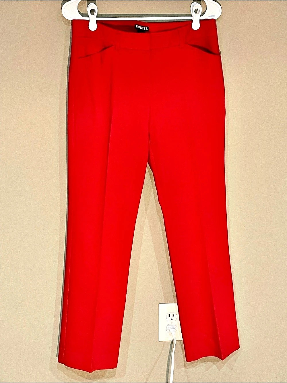Express Editor Pant Red Ankle Pants Size 6R